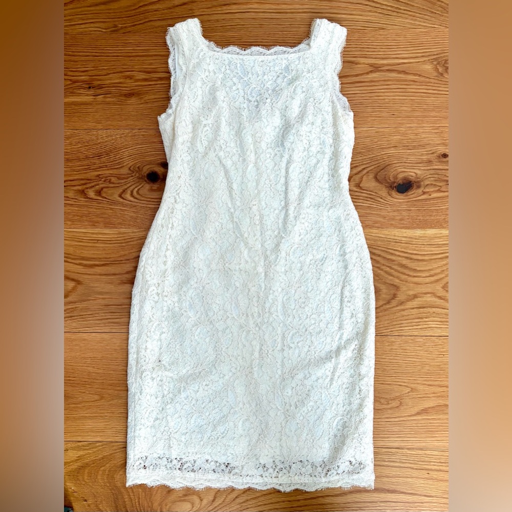 Cache Lace Midi Dress - Cream